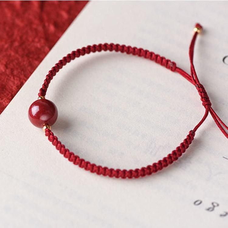 Factory Vermilion Woven Red Beads for Lovers Bracelet