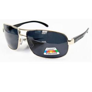 Fashion Metal Frame PC Temples Sunglasses for Men (14252)