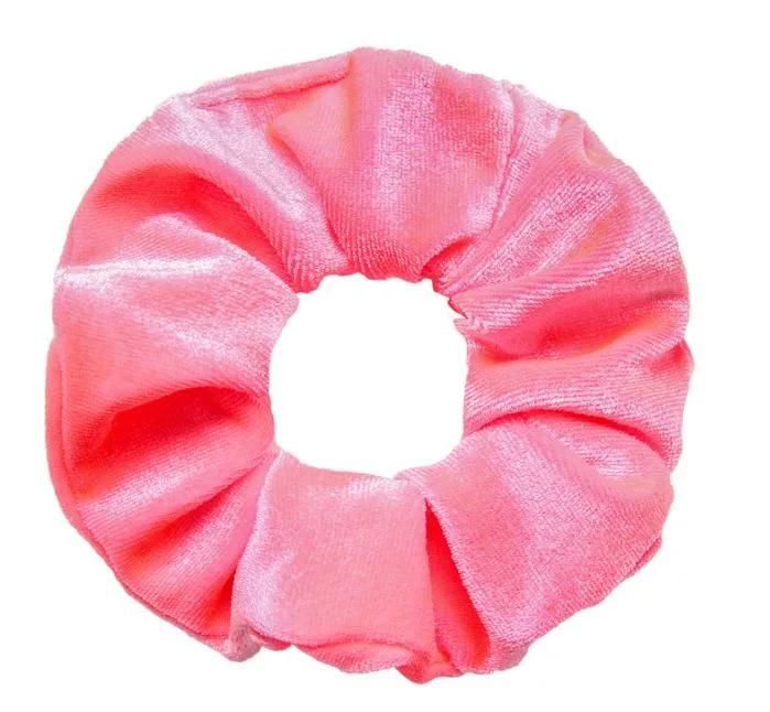 Fashion Creative Color Tie Dye Hair Tie Scrunchies Velvet Pink Hair Bands for Girls Ponytail Tie Hair Accessories