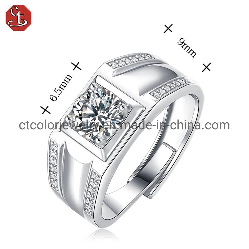 Fashion Jewelry Trendy Moissanite Accessories Women Ring Silver Fashion Jewellery Wholesale