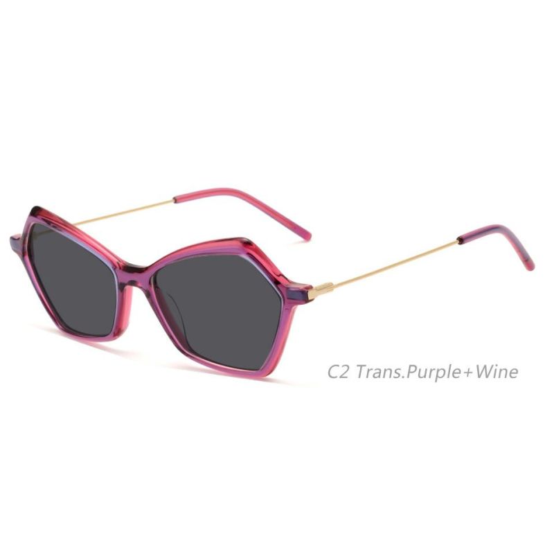 2022 Women Sunglasses Irregular Frames Tac Polarized Eyewear Vintage Design Shen Zhen Manufacturer