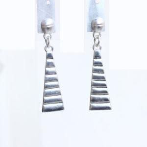 Matt Silver Plated Stud Earrings for Women Fashion Jewelry