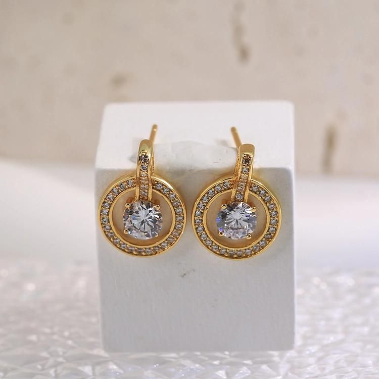 Fashion Accessories 925 Silver Lab Diamond Moissanite Cubic Zirconia Jewellery Elegant Handmade New Arrival Fashion Jewelry Charm Earrings