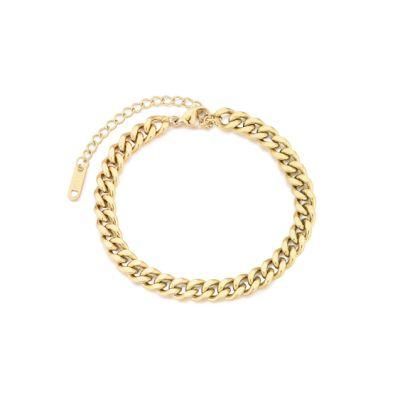 Fashion Jewelry Stainless Steel Jewelry Simple Style Bracelet /14/18K Gold Plated