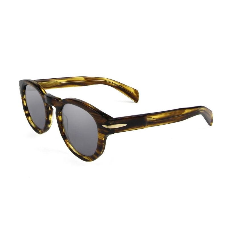 Modern Design High Quality Acetate Frame Polarized Sunglasses Women Round Fashion Glasses Men Wholesale Retro Eyewear Women