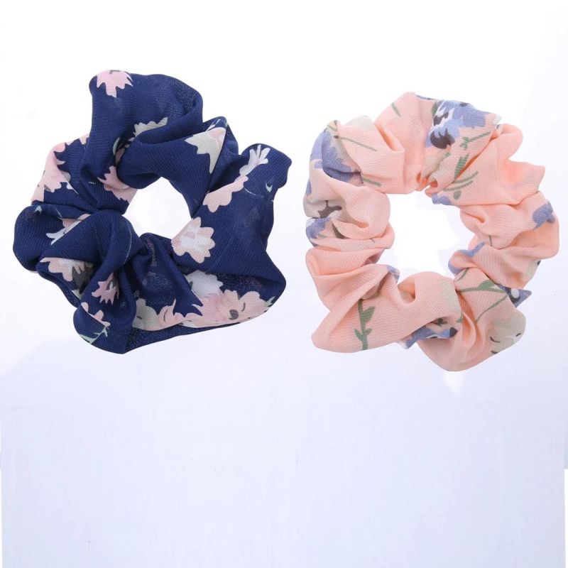 Elastic Colorful Chiffon Bobbles Soft Stretchy Ponytail Scruchies Hair Band