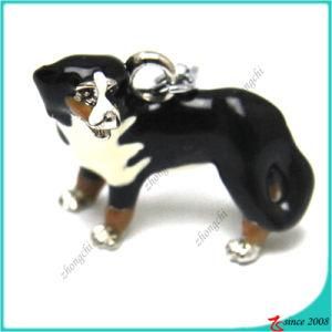 Fashion 3D Enamel Dog Shaped Necklace Pendant