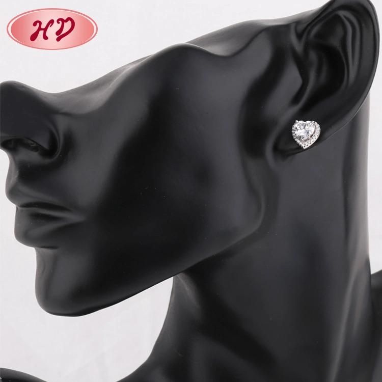 18K Gold Diamond Riangle Stud Earring Jewelry Cheap Wholesale Guangzhou