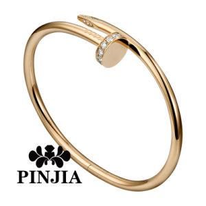 Imitation Gold Nail Stainless Steel Jewelry Bracelet
