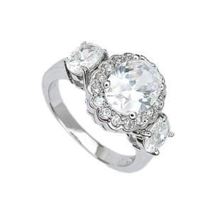 Celebrity Style CZ Brilliant Diamond Cut Wedding Engagement Ring