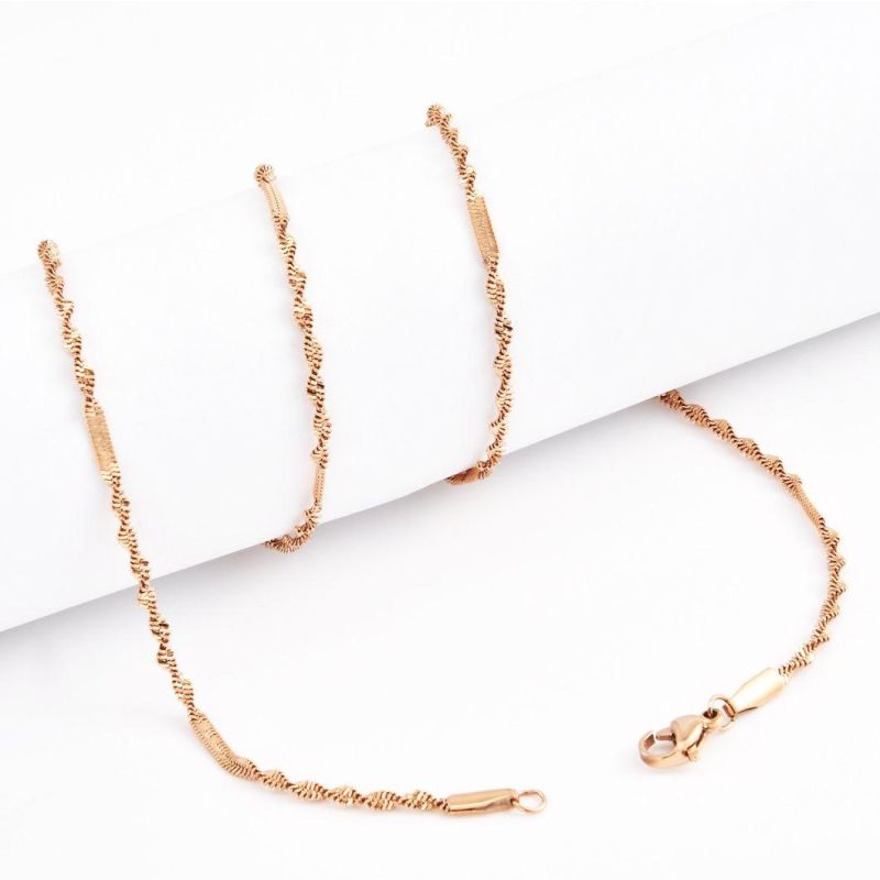 Fashion Accessories Bag Glasses Mask Chain for Jewelry Design Push Twisted Embossed Bulk Chain