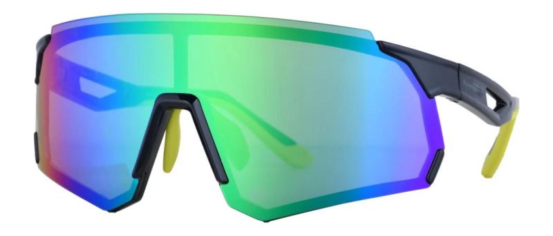 Mlt220302-2 Cool New Free Sample Bike Riding Nylon Premium Quality Cycling Glasses Sports Glasses with Green Revo