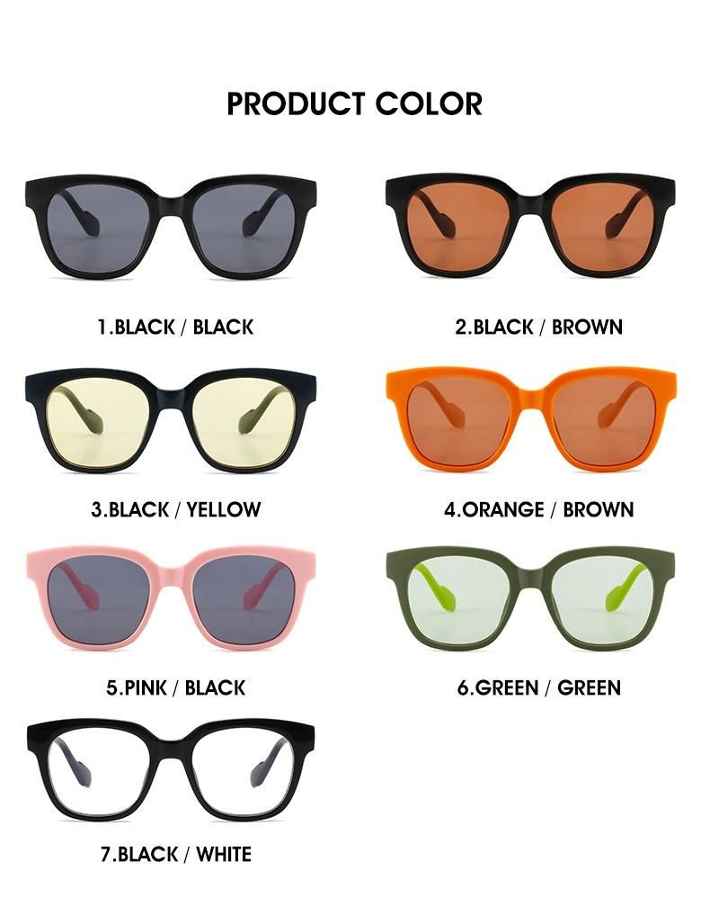 2022 Hot Sale Men and Women Simple Design Fashion Trend Oversized Frame Sunglasses UV400 Outdoor Sun Glasses