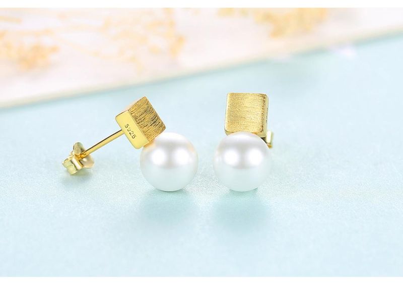Fashion Jewelry Mini Bulb Earring Stud with Pearl