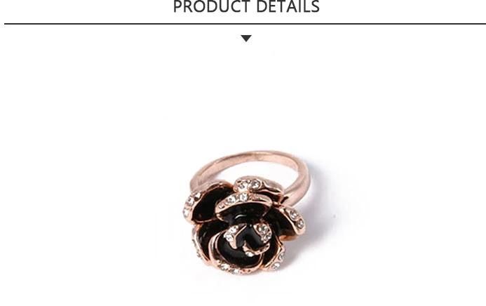 New Style Fashion Jewelry Black Rose Gold Ring