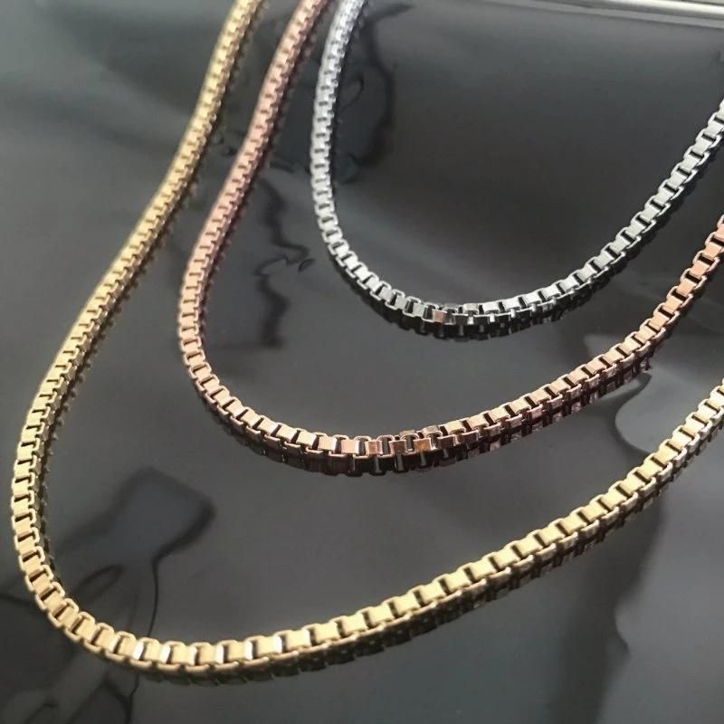 Manufacturer Wholesale High Quality Stainless Steel Necklace Making Box Chain Necklace for Men Jewelry