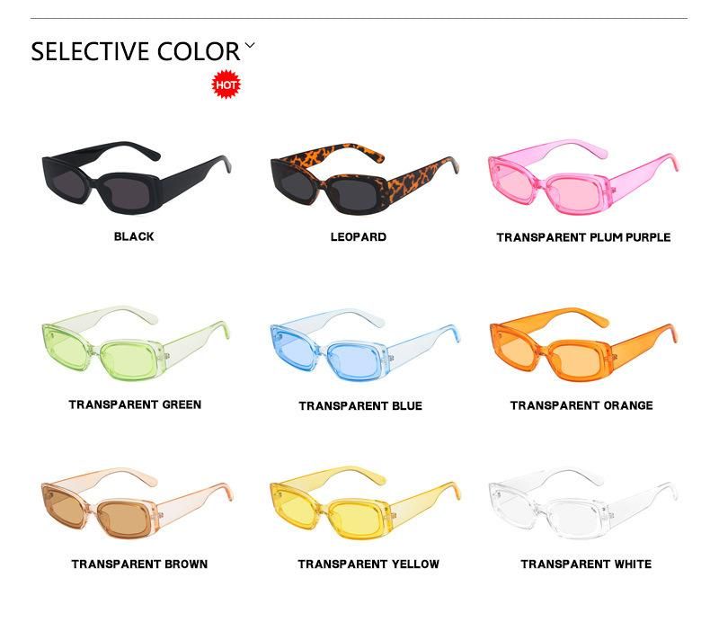 New Trend Color Small Box Men and Women Personality Funny Punk Style Sunglasses Small Square Frame 2022 Hot Sale in Foreign Trade