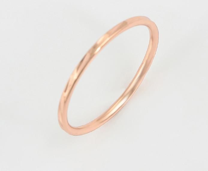 Jewelry Simple Fashion Environmental Protection Copper Neutral All-Match Rose Gold Small and Exquisite Ring