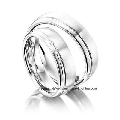 White Gold Brass Dummy Wedding Ring Jewelry Ring Sample for Showcase