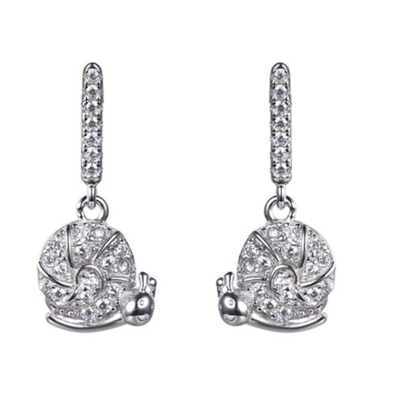Fashion Swan 925 Silver or Brass Earring with CZ