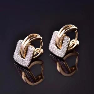 2017 Unique Square Shaped Piercing Small Huggie Hoop Earrings