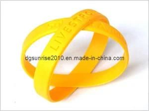 Embossed Silicone Bracelet for Promotion Gift (OS-SH-0007)