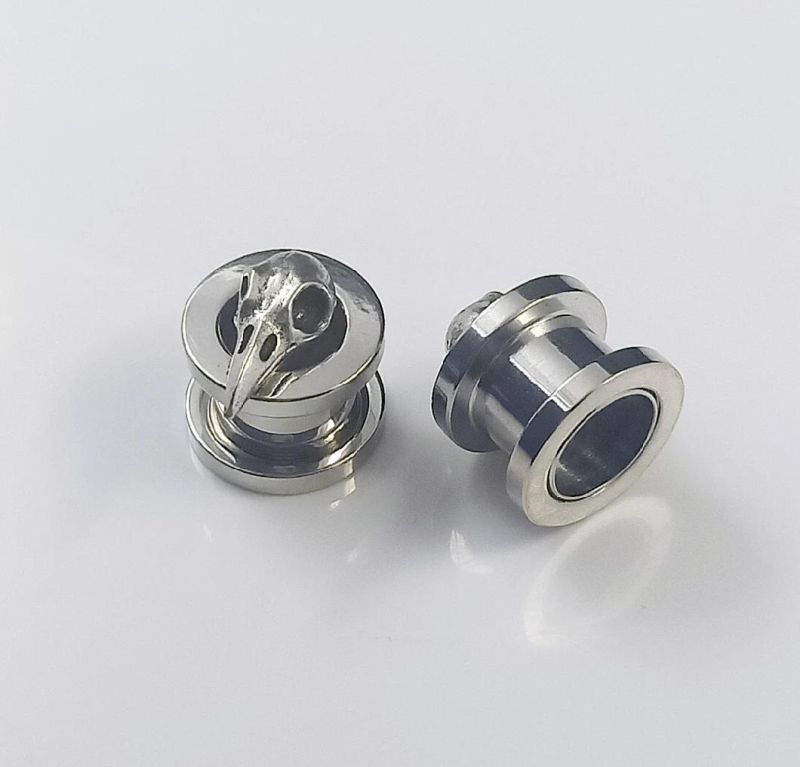 Hot-Selling Ear Expander Stainless Steel Plugs Pulley Bird Head Inner Tooth Ancient Silver Piercing Ear Expander Spg2729