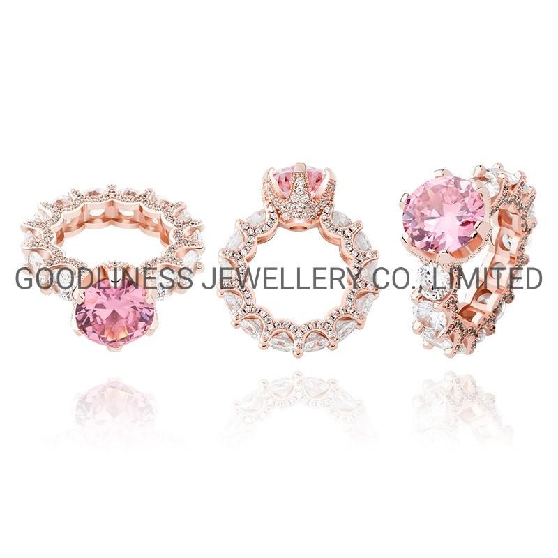 Iced out Women Hip Hop CZ Rings Rapper Jewelry
