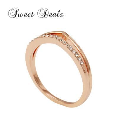 925 Silver Ring 18K Gold Classical Ring for Gift