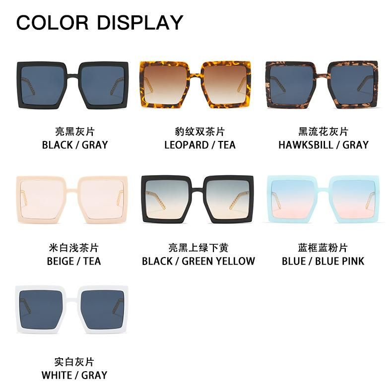 Glasses for New Retro Frame Sunglasses Female Chain Type Metal Temple Sunglasses Cross-Border Foreign Trade Glasses