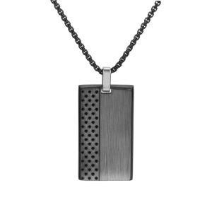 Simple Stainless Steel Square Tag Pendant Necklace