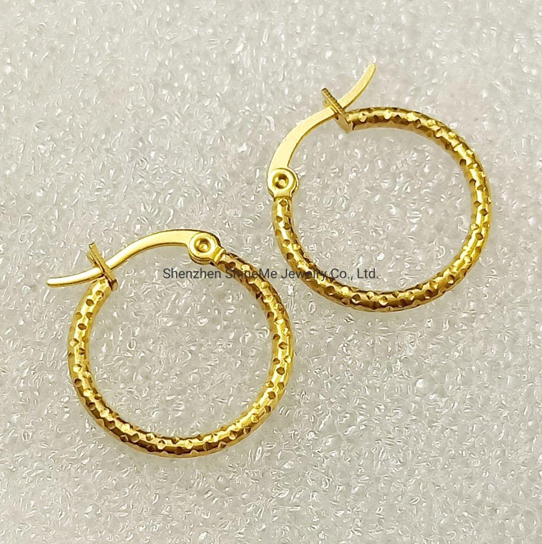 Fashion Jewelry IP Gold Ear Stud Stainless Steel Earring Er4241