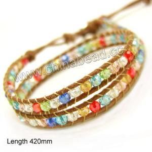 Fashion Colorful Woven Bracelets, Bead Wrap Bracelet
