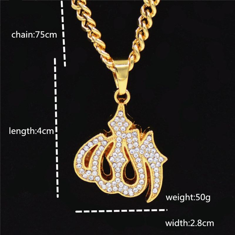 Fashion 18K Gold Plated Allah Symbol Necklace