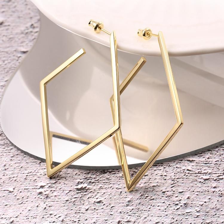 925 Silver Simple Style Gold Plated Fashion Accessories Trendy 2022 Fashion Jewelry Factory Wholesale Jewellery Elegant Earrings