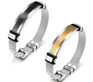 Hot Sale Stainless Steel Adjustable Bracelets&Bangles for Men Punk Mesh Band Bracelets Wholesale