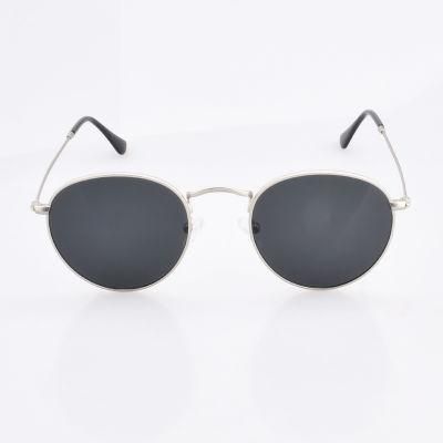 Custom Designer Shades Metal Stainless Steel Round Frame Polarized Sunglasses for Men and Women