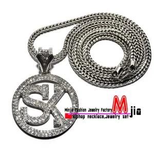Iced out 50cent Street King Pendant Necklace (MJB662)