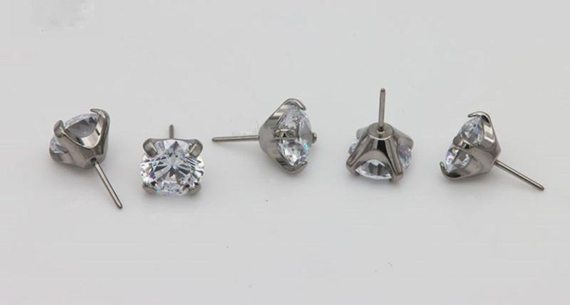 Fashion Jewelry Top Quality ASTM F136 Titanium G23 Titanium Piercing Jewelry Push in Without Thread Lip Studs Tpn022