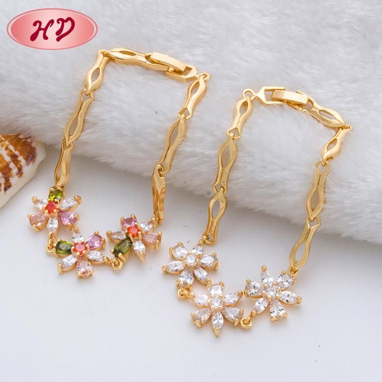 Wholesale New Fashion 18K Gold Plated Charms Bracelet Jewelry for Young