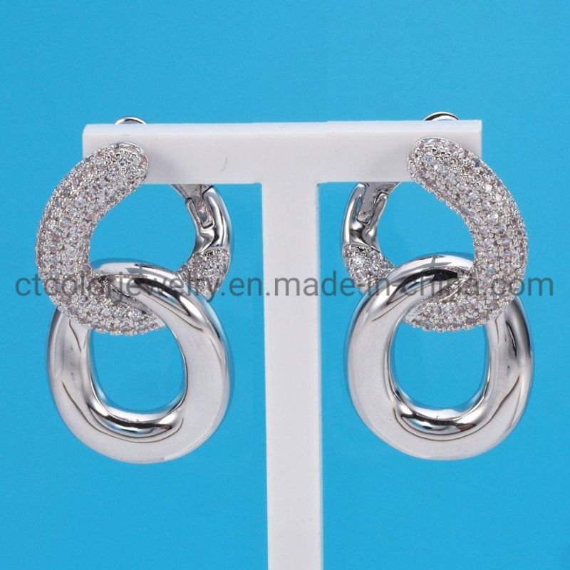 Fashion jewelry Earring Minimalist 925 Sterling Silver Jewellery Rose Gold Earring