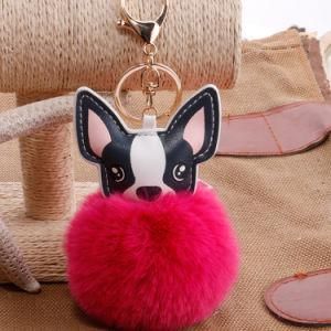 Cheap Synthetic Rabbit Fur Bag Charm Fake Pompoms