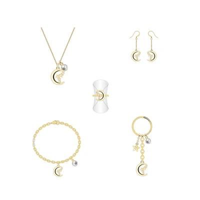 Super Cost Performance Black Gold Moon Jewelry Set