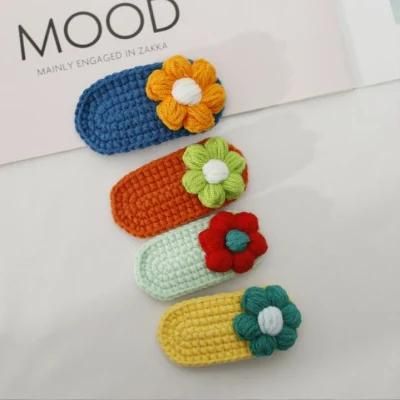 Crochet Flower Hair Accessory Clips Ym254