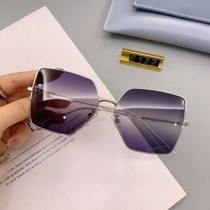 New Fashion Vintage Women Black Silver Polarized Sunglass