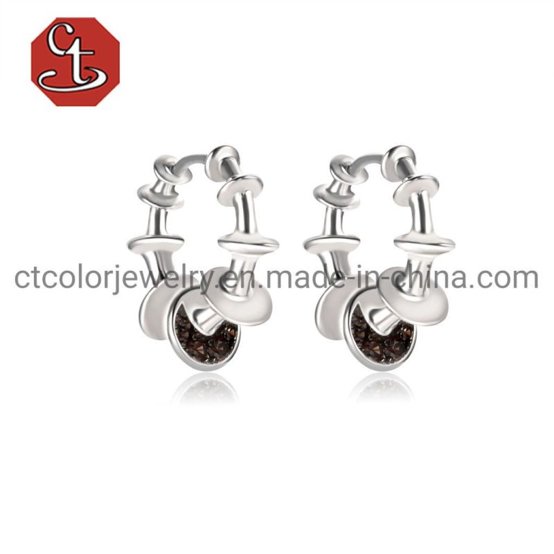 Fashion Jewelry Simple 925 Silver 18K Gold Popular Earrings Studs