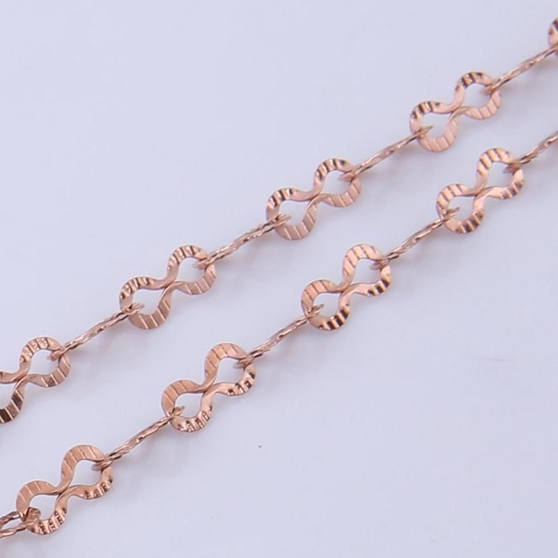 Wholesale Fashion Stainless Steel Jewelry Necklace Eight-Character Embossed Chain