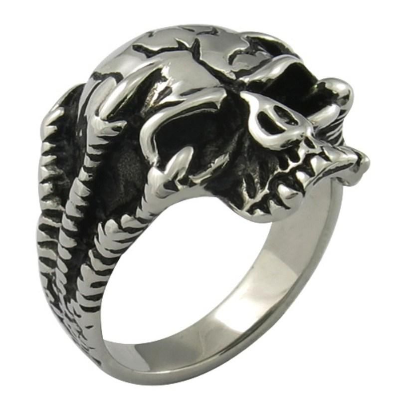 Men Skull Biker Ring Fashion Jewelry