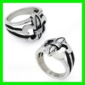 Stainless Steel Fleur De Lis Ring