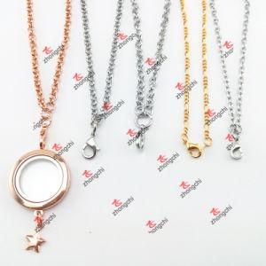 Popular Gifts Alloy Memory Locket Chain Necklace Jewelry (MLJ60104)